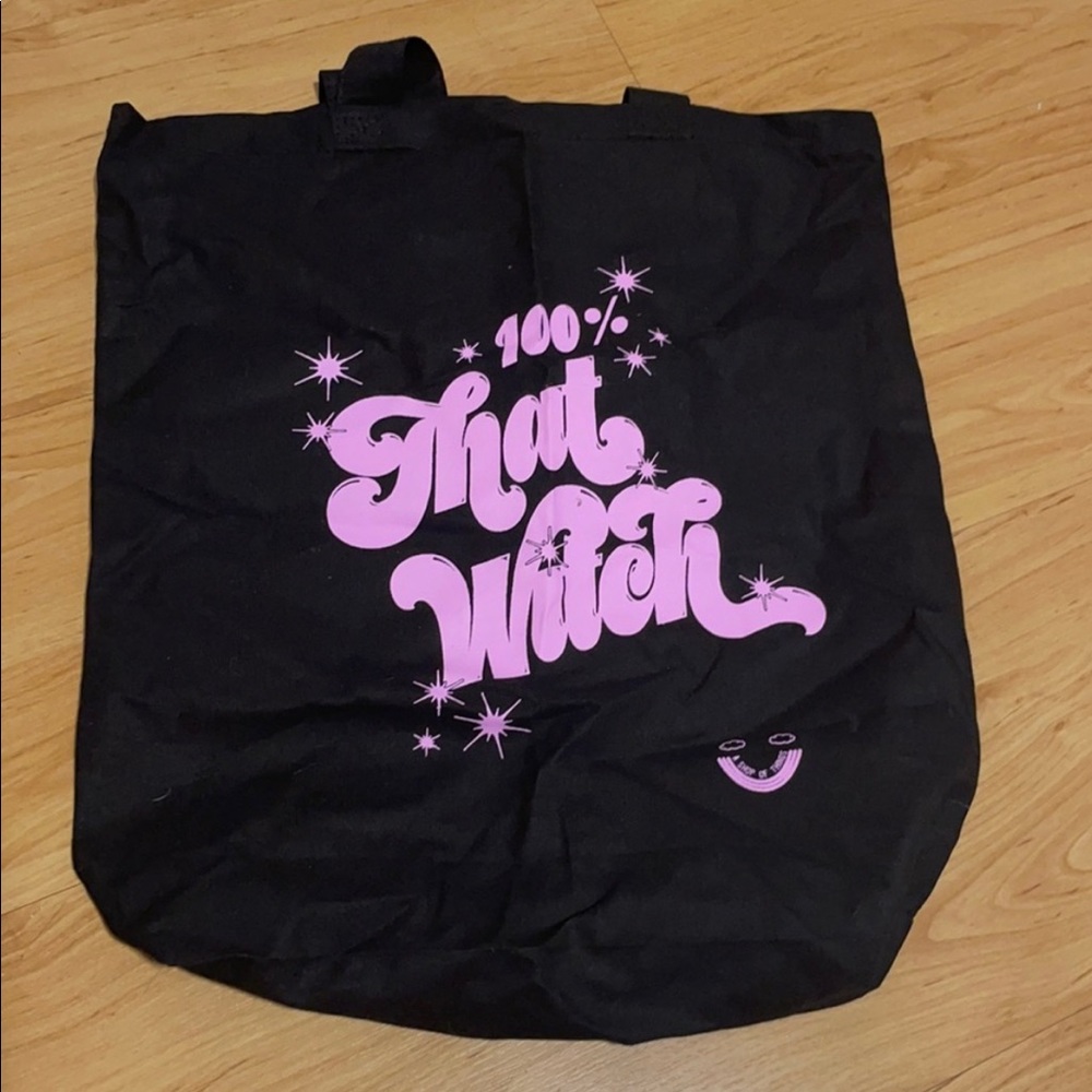NWOT 100% That Witch Retro Style Tote Bag